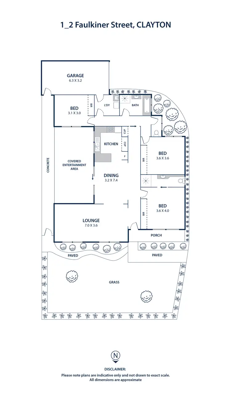 Floorplan of Homely unit listing, 1/2 Faulkiner Street, Clayton VIC 3168