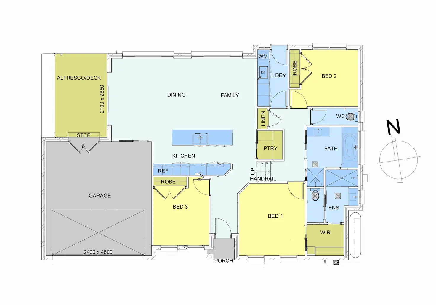 Floorplan of Homely townhouse listing, 2/70 Bowen Street, Warragul VIC 3820