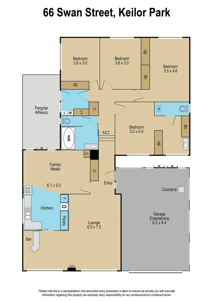 Floorplan of Homely house listing, 66 Swan Street, Keilor Park VIC 3042