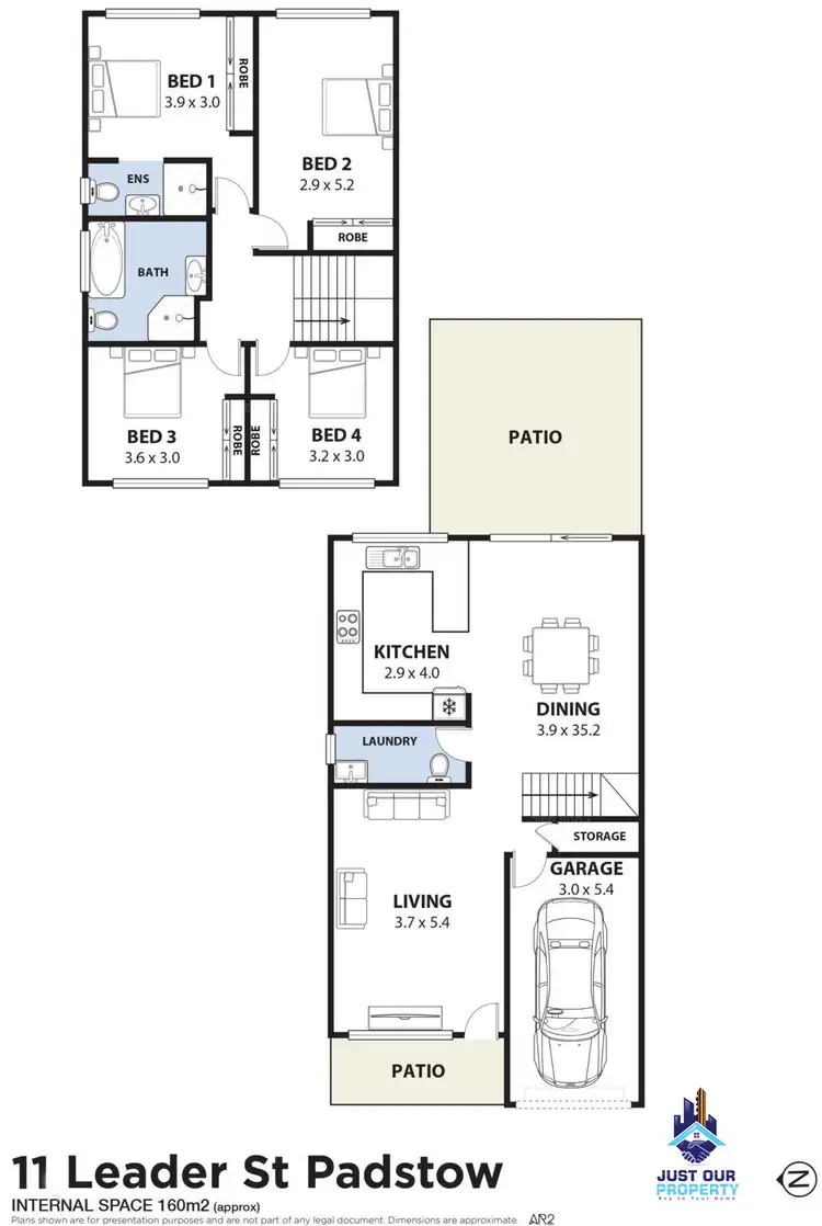 Floorplan of Homely semi-detached listing, 11 Leader Street, Padstow NSW 2211