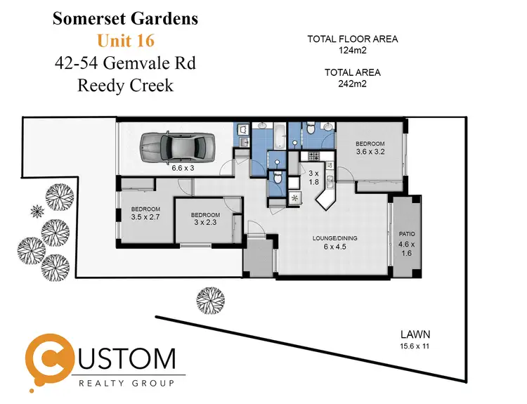 Floorplan of Homely semi-detached listing, 16/54 GEMVALE ROAD, Reedy Creek QLD 4227