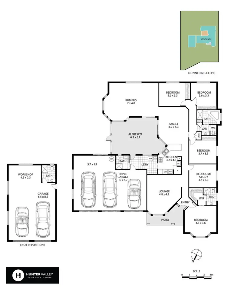 Floorplan of Homely rural property listing, 1 Dunnering Close, Lochinvar NSW 2321