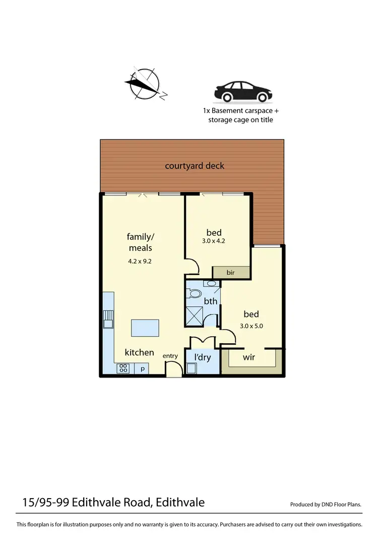 Floorplan of Homely apartment listing, 15/95-99 Edithvale Road, Edithvale VIC 3196