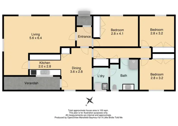 Floorplan of Homely house listing, 3 KITCHENER CRESCENT, Seymour VIC 3660