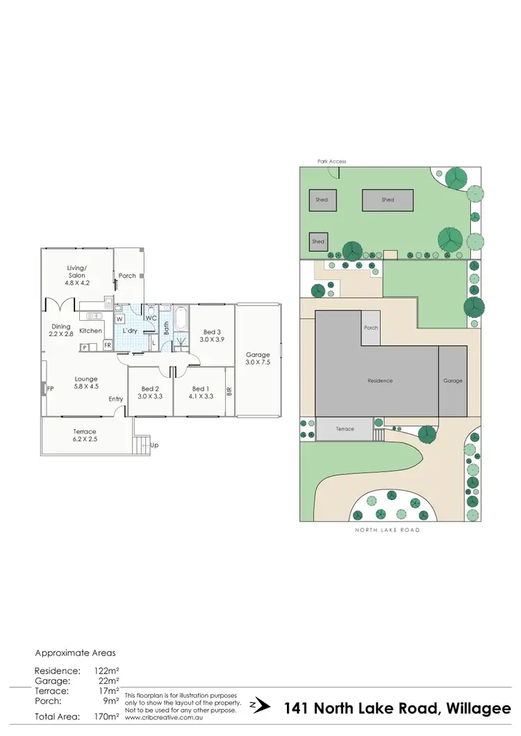 Floorplan of Homely house listing, 141 North Lake Rd, Willagee WA 6156