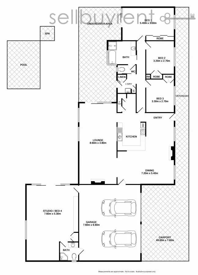 Floorplan of Homely house listing, 3423 MURRAY VALLEY HIGHWAY, Bonegilla VIC 3691
