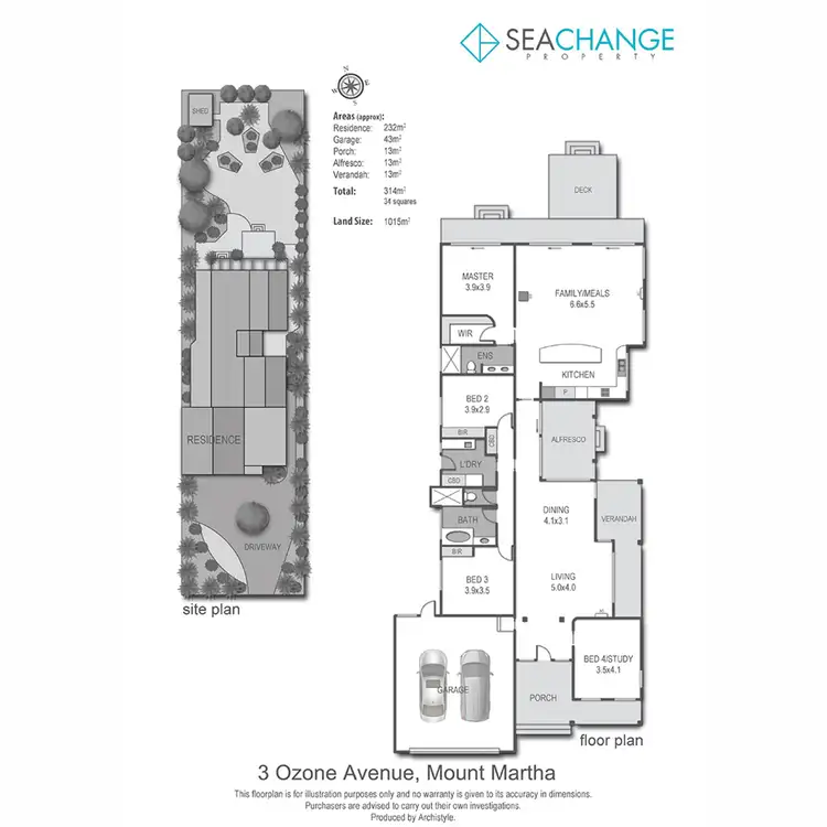 Floorplan of Homely house listing, 3 Ozone Avenue, Mount Martha VIC 3934