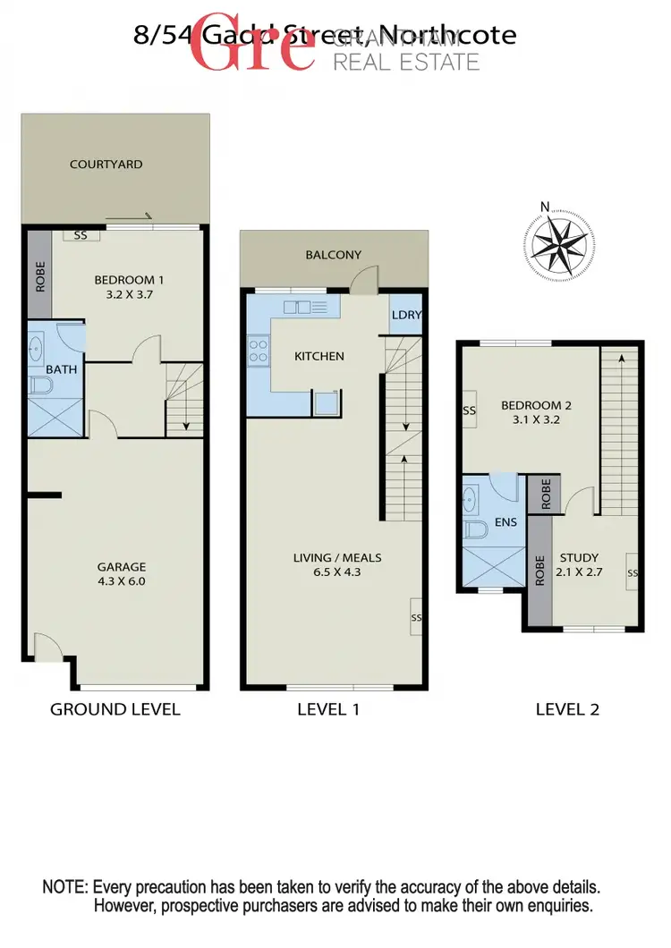Floorplan of Homely townhouse listing, 8/54 Gadd St, Northcote VIC 3070