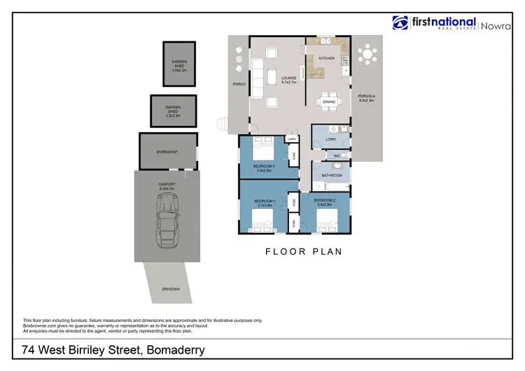 Floorplan of Homely house listing, 74 West Birriley Street, Bomaderry NSW 2541