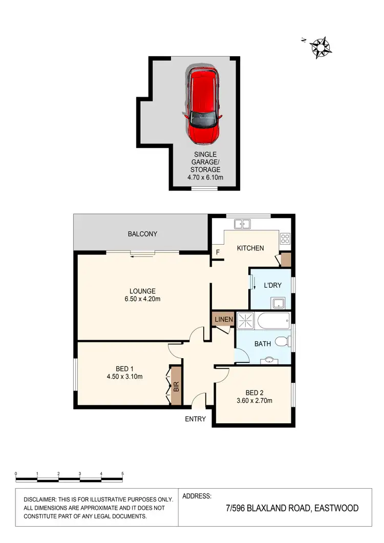 Floorplan of Homely unit listing, 7/596 Blaxland Road, Eastwood NSW 2122