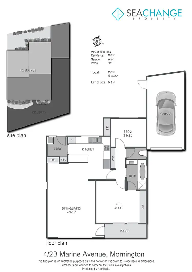 Floorplan of Homely unit listing, 4/2B Marine Avenue, Mornington VIC 3931