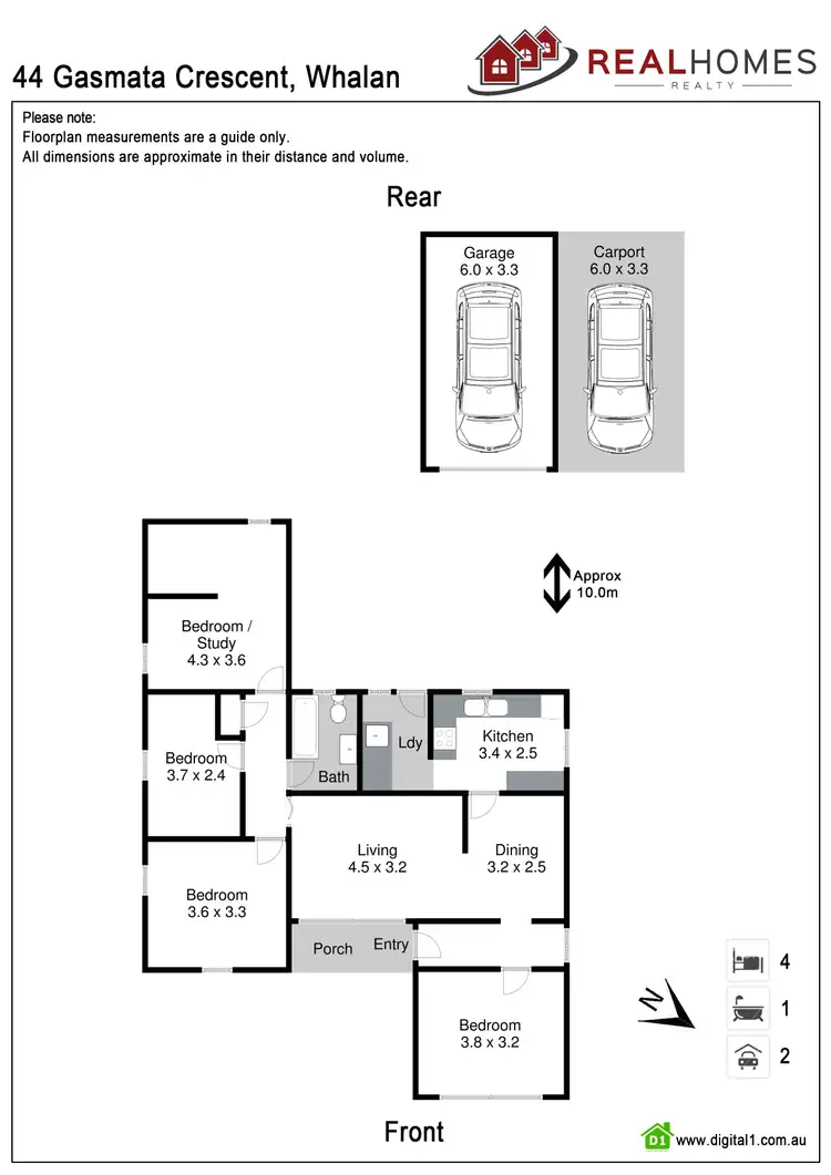 Floorplan of Homely house listing, 44 Gasmata Crescent, Whalan NSW 2770