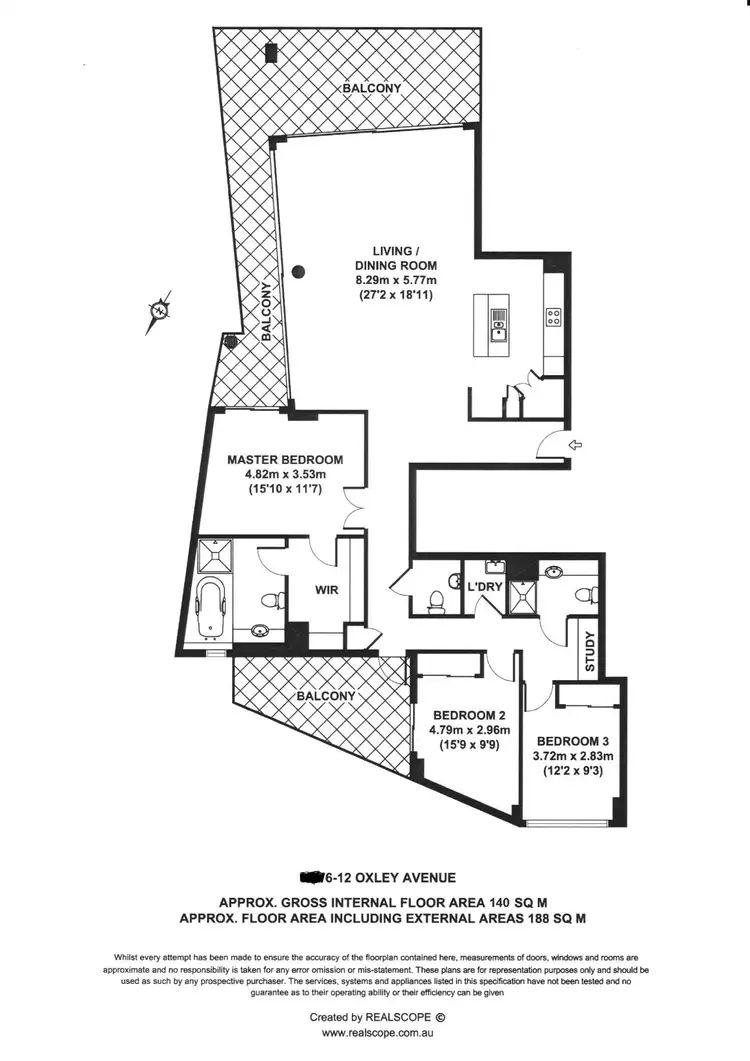 Floorplan of Homely apartment listing, 804/6-12 Oxley Avenue, Woody Point QLD 4019