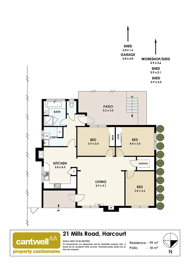 Floorplan of Homely house listing, 21 Mills Road, Harcourt VIC 3453