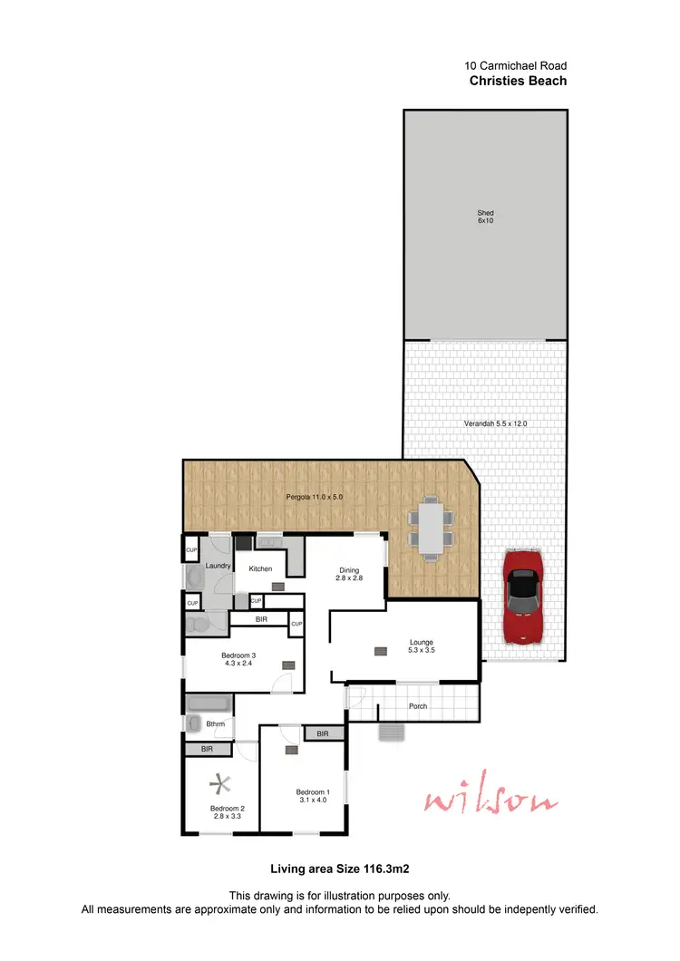 Floorplan of Homely house listing, 10 Carmichael Road, Christies Beach SA 5165