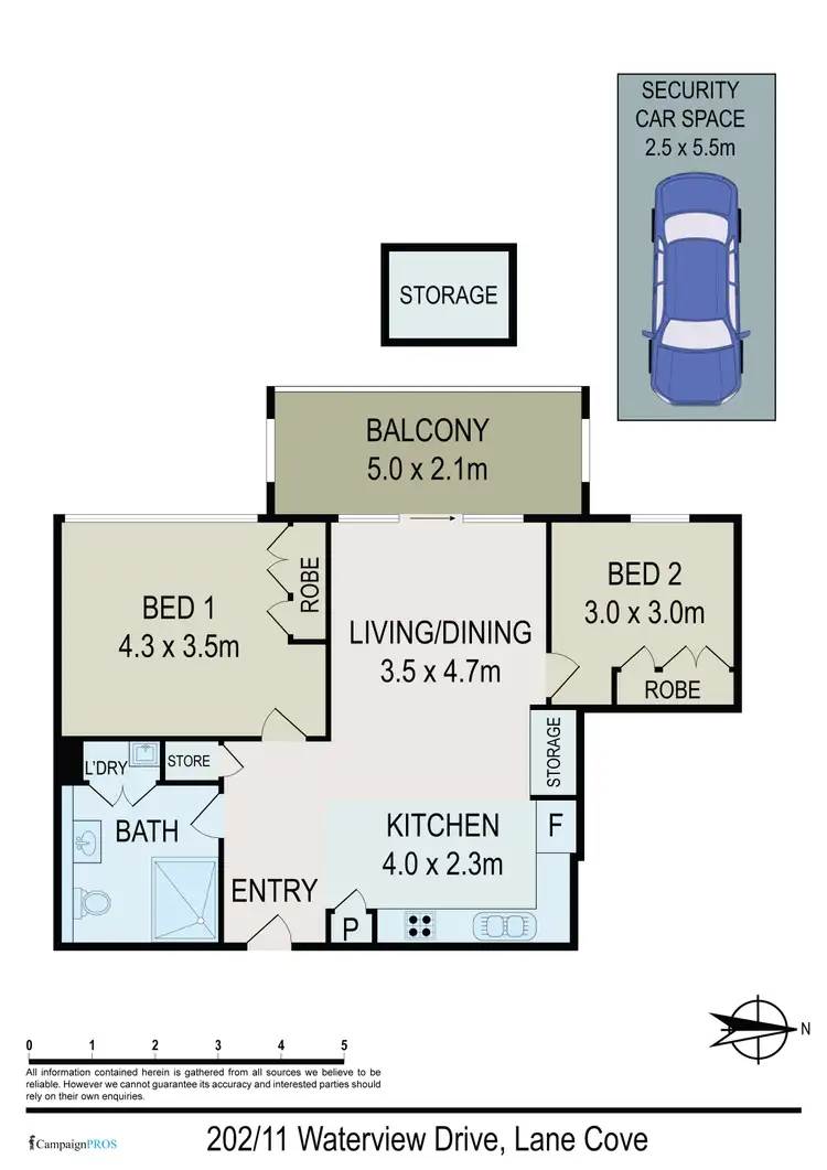 Floorplan of Homely apartment listing, 202/11 Waterview Drive, Lane Cove NSW 2066