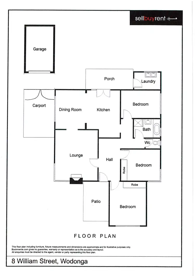 Floorplan of Homely house listing, 8 WILLIAM STREET, Wodonga VIC 3690