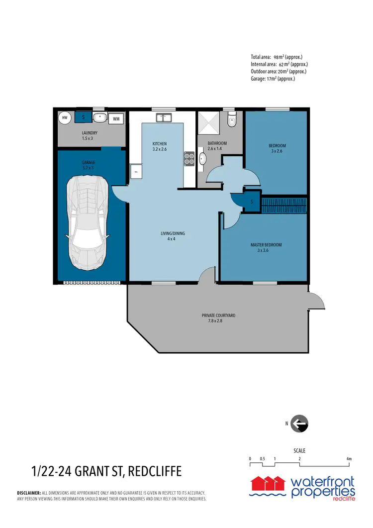 Floorplan of Homely villa listing, 1/22-24 GRANT STREET, Redcliffe QLD 4020