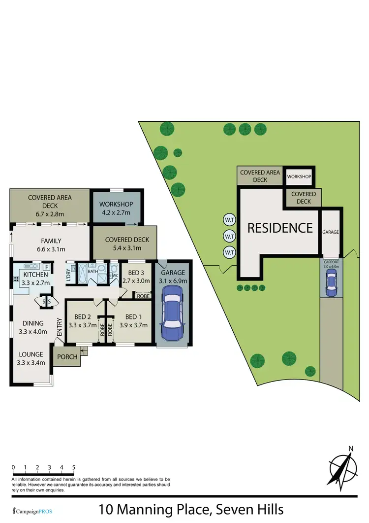 Floorplan of Homely house listing, 10 Manning Place, Seven Hills NSW 2147