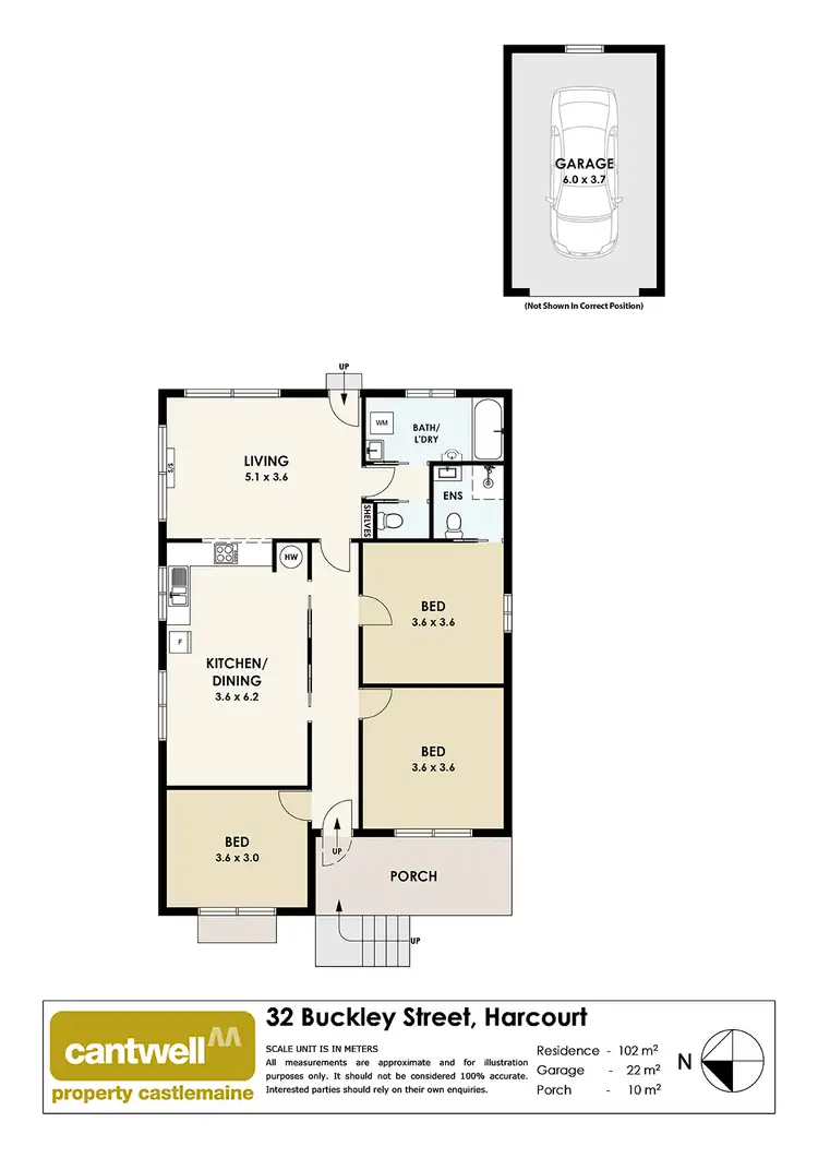 Floorplan of Homely house listing, 32 Buckley Street, Harcourt VIC 3453