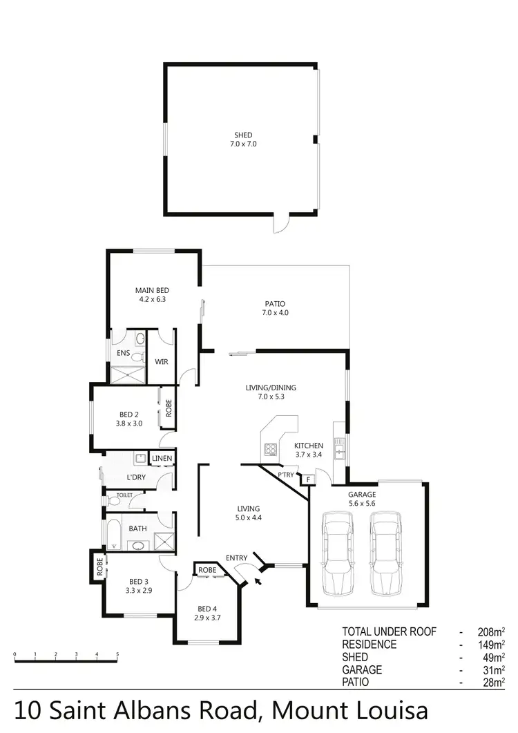 Floorplan of Homely house listing, 10 St Albans Road, Mount Louisa QLD 4814