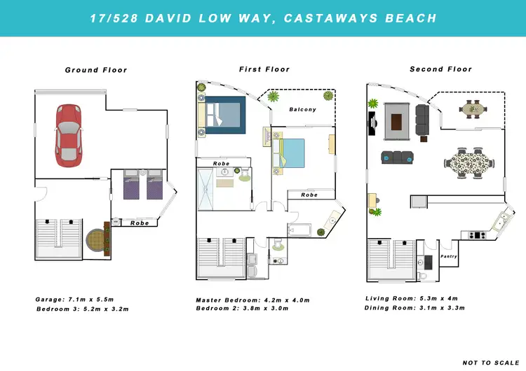 Floorplan of Homely townhouse listing, 17/528 David Low Way, Castaways Beach QLD 4567