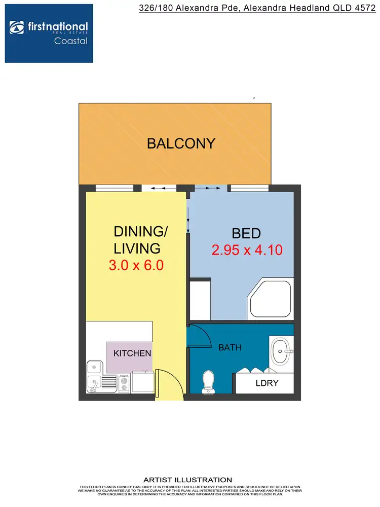 Floorplan of Homely unit listing, 326/180 Alexandra Parade, Alexandra Headland QLD 4572