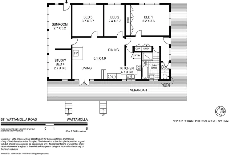 Floorplan of Homely rural property listing, 681 WATTAMOLLA ROAD, Wattamolla NSW 2535
