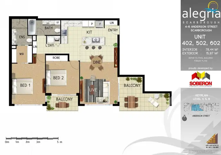 Floorplan of Homely apartment listing, 502/4 Anderson Street, Scarborough QLD 4020