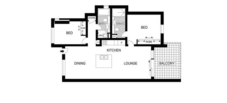 Floorplan of Homely unit listing, 60/40-54 Primary School Court, Maroochydore QLD 4558