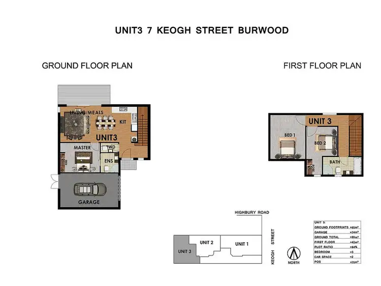 Floorplan of Homely townhouse listing, 3/7 Keogh Street, Burwood VIC 3125