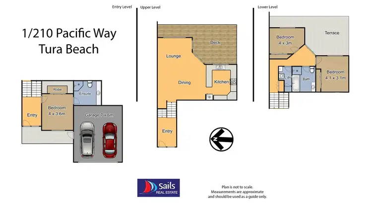 Floorplan of Homely townhouse listing, 1/210 Pacific Way, Tura Beach NSW 2548