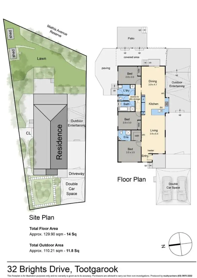 Floorplan of Homely house listing, 32 Brights Drive, Tootgarook VIC 3941