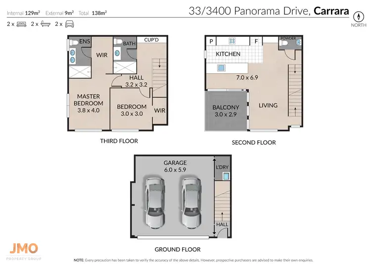 Floorplan of Homely townhouse listing, 33/3400 Panorama Drive, Carrara QLD 4211