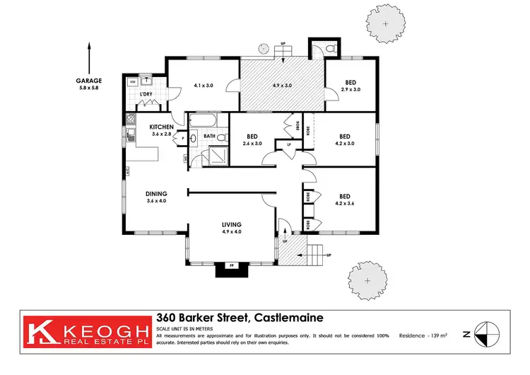 Floorplan of Homely house listing, 360 Barker Street, Castlemaine VIC 3450