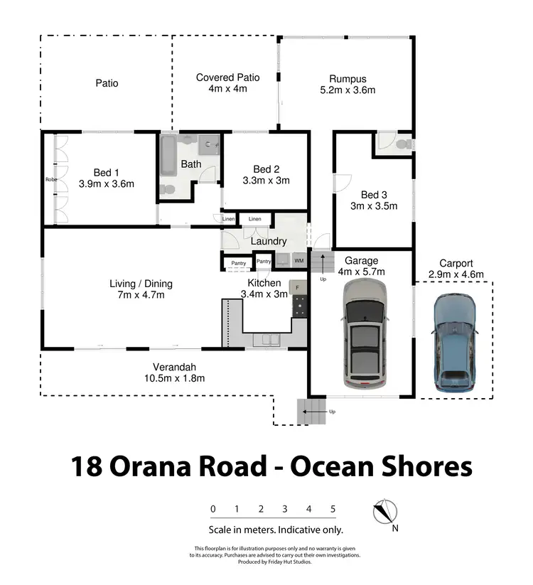 Floorplan of Homely house listing, 18 Orana Road, Ocean Shores NSW 2483