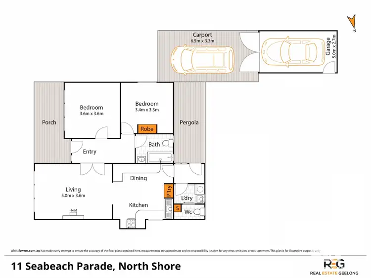 Floorplan of Homely house listing, 11 SEABEACH PARADE, North Shore VIC 3214