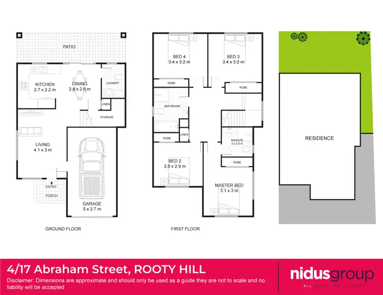 Floorplan of Homely townhouse listing, 4/17 Abraham Street, Rooty Hill NSW 2766