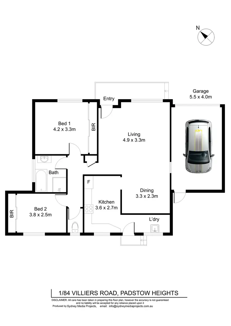 Floorplan of Homely villa listing, 1/84 Villiers Road, Padstow Heights NSW 2211