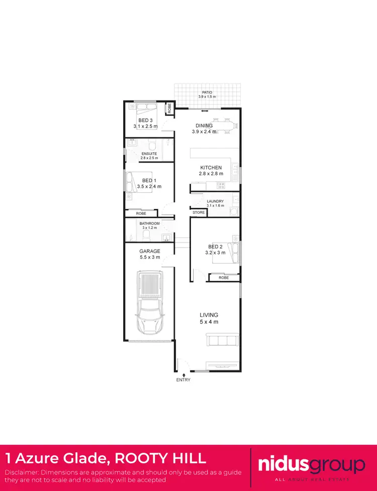 Floorplan of Homely villa listing, 1 Azure Glade, Rooty Hill NSW 2766