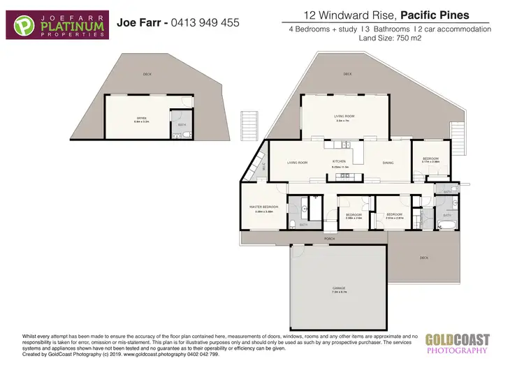Floorplan of Homely house listing, 12 Windward Rise, Pacific Pines QLD 4211