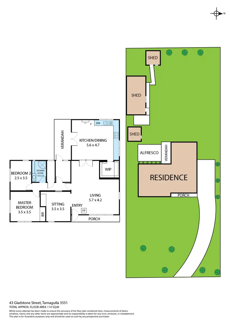 Floorplan of Homely house listing, 43 Gladstone Street, Tarnagulla VIC 3551