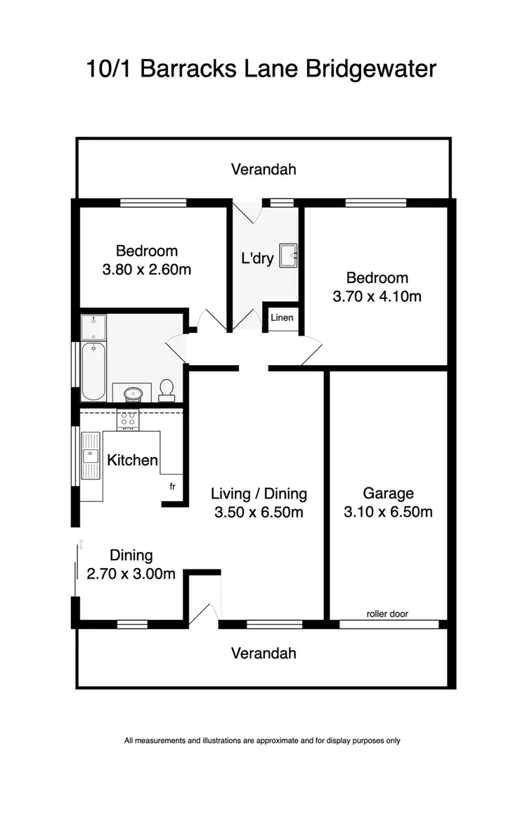 Floorplan of Homely unit listing, 10/1 Barracks Lane, Bridgewater SA 5155