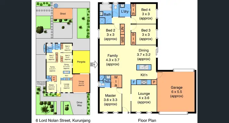Floorplan of Homely house listing, 6 Lord Nolan Street, Kurunjang VIC 3337