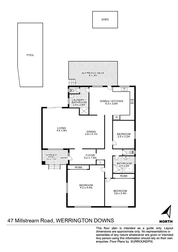 Floorplan of Homely house listing, 47 Millstream Road, Werrington Downs NSW 2747