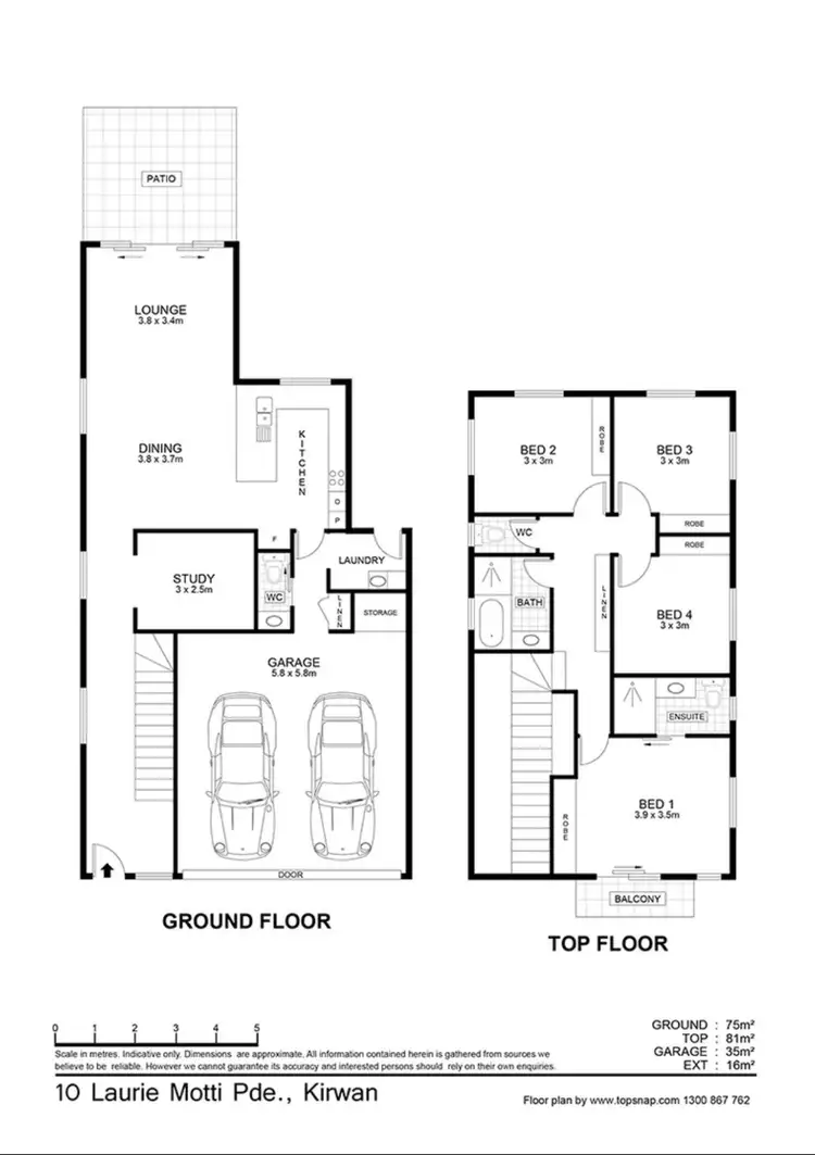 Floorplan of Homely house listing, 10 Laurie Motti Parade, Kirwan QLD 4817