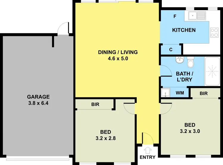 Floorplan of Homely unit listing, 4/579-581 Geelong Road, Brooklyn VIC 3012