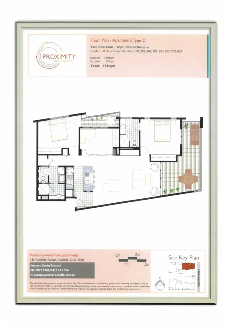 Floorplan of Homely apartment listing, 303/185 Redcliffe Parade, Redcliffe QLD 4020