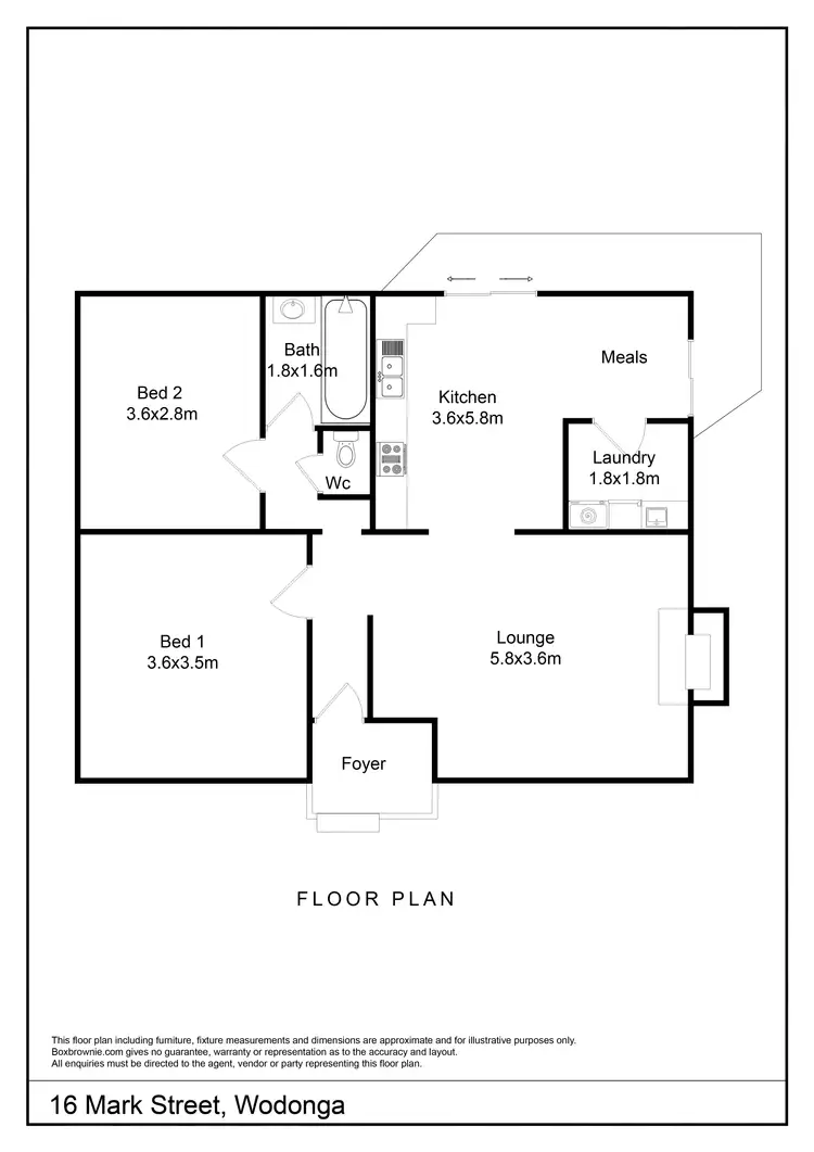 Floorplan of Homely house listing, 16 MARK STREET, Wodonga VIC 3690
