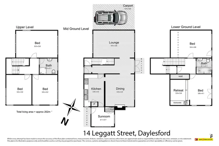 Floorplan of Homely house listing, 14 Leggatt Street, Daylesford VIC 3460